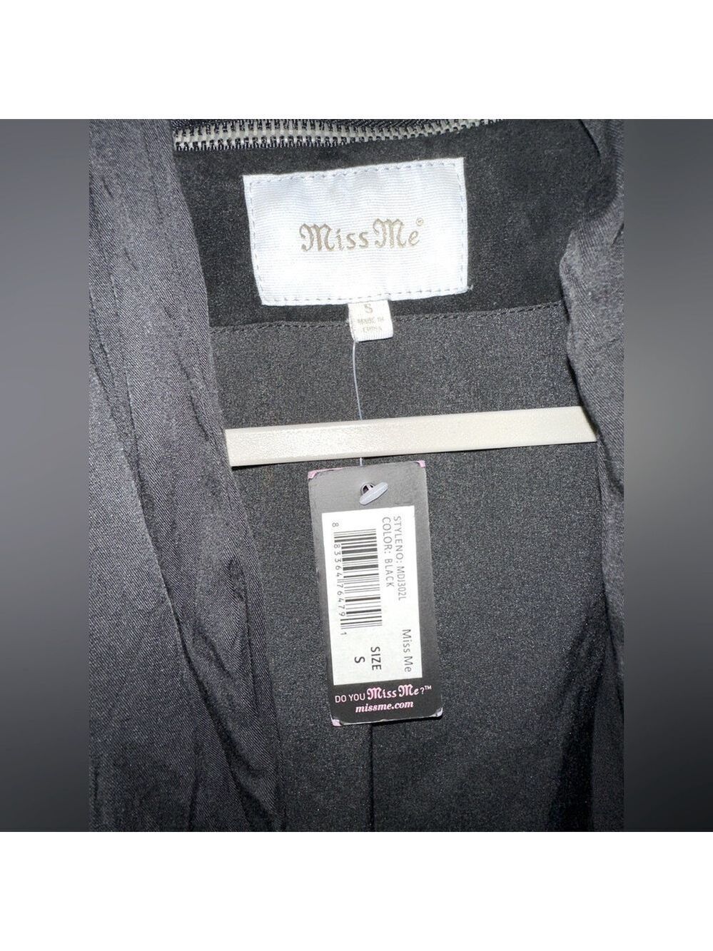 Miss Me Black Faux Suede Draped Moto Jacket
Size S NWT - Picture 3 of 13